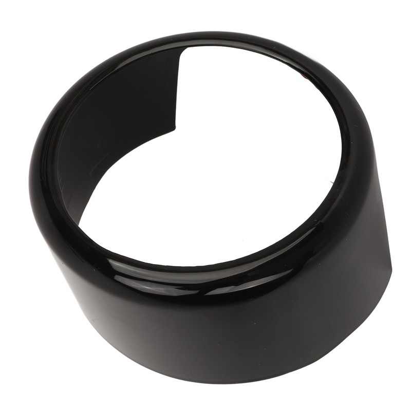 Front Grille Emblem Logo Ring Glossy Black Exterior Badge Decoration