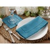 SARO LIFESTYLE Indigo 6100C 24/7 Everyday Collection Hemstitched Dinner Napkin,