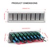 Xhtechnology 8 Gang Aluminum Rocker Switch Panel - 12V/24V Switch