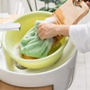 Lakingo Natural Bamboo Hand Washboard for Laundry, Small Wood Scrub