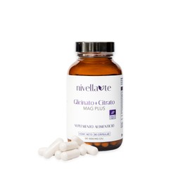 Glicinato + Citrato MAG PLUS | Suplemento de Magnesio | 90 Cápsulas | 1000 mg | Apoya Sistema Nervioso, Músculos y Huesos