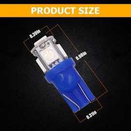 HZEL 20PCS T10 194 Car LED Light Bulb, 5SMD 5050 12V 168 W5W 2825 Vehicle Wedge License Plate Bulb, Automotive Interior Dome Map Door Trunk Courtesy Dash Lamps Accessories, Universal Fit (Blue)