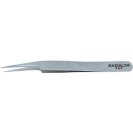 Excelta - 5A-S - Tweezers - Ultra Fine Point - Offset - Three Star - SS, 0.06" Height, 0.3930" Wide, 4.5" Length