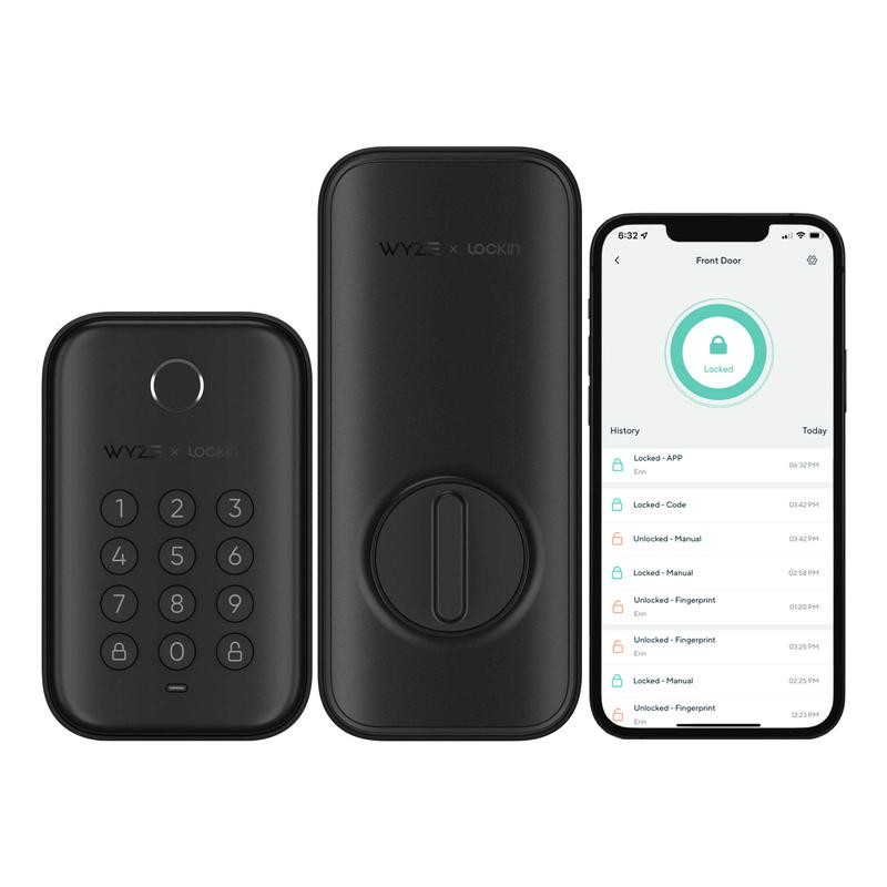Wyze Lock Bolt — Fingerprint Keyless Security Lock, Smart Bluetooth