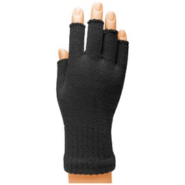 GA COMMUNICATIONS Fingerless Gloves - Men Thermal Gloves,Knited Winter Gloves with Soft Lining Half Finger Warm Gloves for Unisex Men and Women Outdoor Driving Cycling (Black)