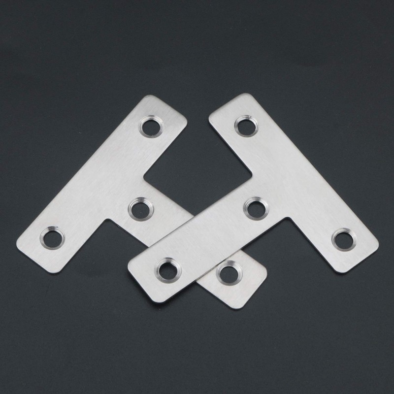 Pxyelec 20Pcs 3 Holes Angle Plate Corner Brace Flat T