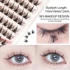 KASESSS 120 Pcs Wimpern Extensions, Natürlich Cluster Lashes, Selbstklebende Wimpern