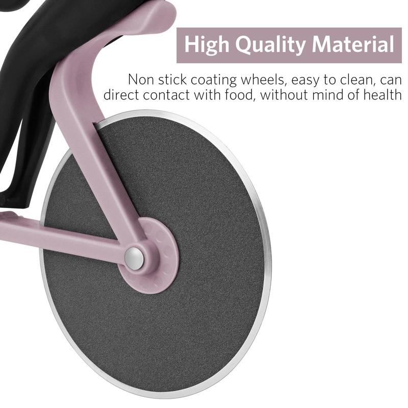 KUONIIY Pizza Cutters, Bicycle Pizza Cutter Dual Stainless Steel Super
