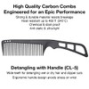 Olivia Garden CarbonLite Detangling with Handle made of strong carbon,