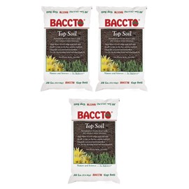 Michigan Peat 1550P Baccto Top Soil for Lawns, Gardens, and Raised Planting Beds with Reed Sedge, Peat, and Sand, 50 Pounds (3 Pack)