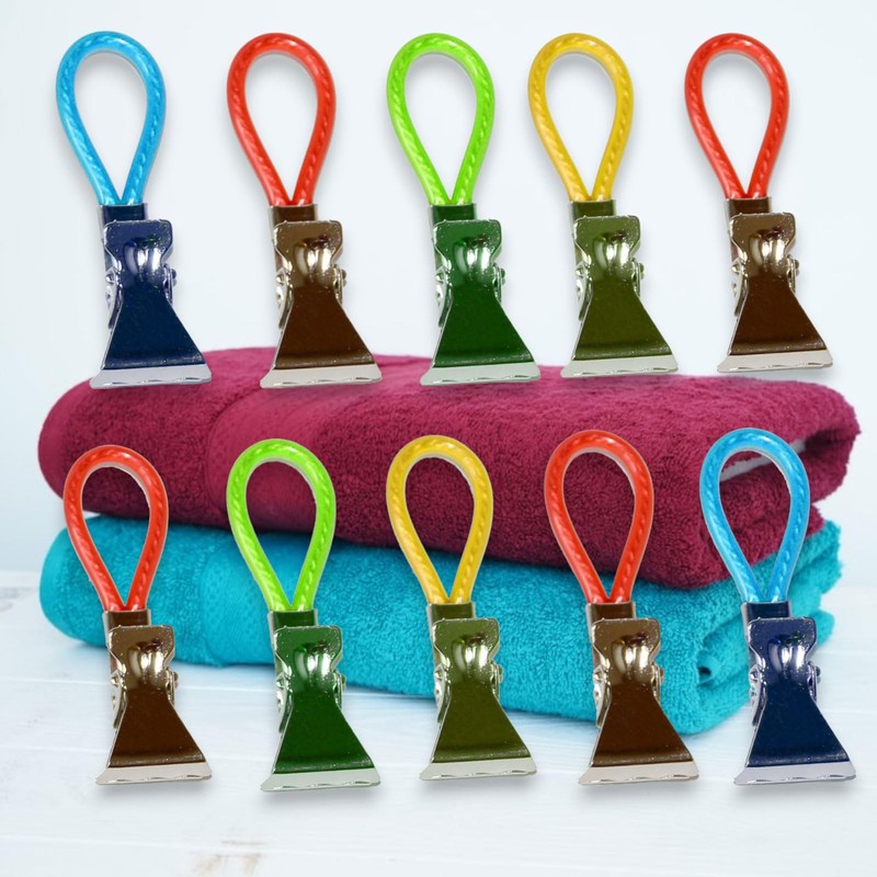 All-around24 20 x Towel Hangers, Towel Clips, Hooks, Loops, Set,