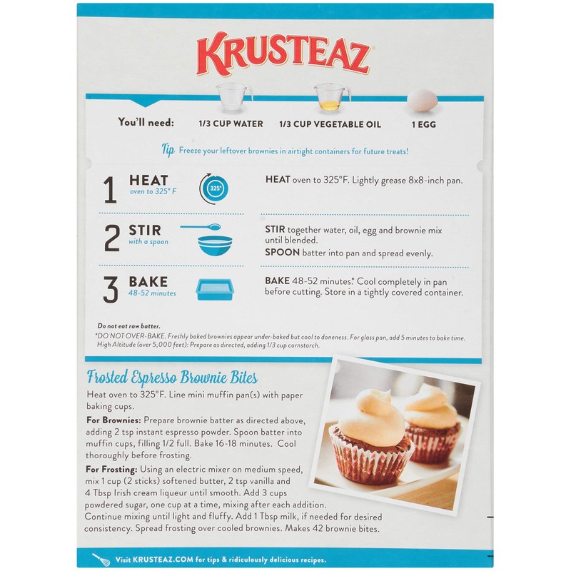 Krusteaz Gluten Free Double Chocolate Brownie Mix, 20 Oz, Set