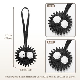 DEVPSISR Black Soot Sprite Keychain Charm Trendy Women Cute Bag Charm Leather Purse Charms for Handbag Backpack Accessories(HMT-Black)