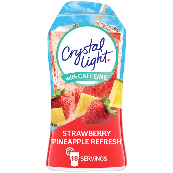 Crystal Light Liquid Strawberry Pineapple Refresh Energy Drink Mix with Caffeine (1.62 oz Bottle)