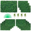 12pcs 24\"x16\" Artificial Boxwood Hedge Wall Panels 32 SQ Feet