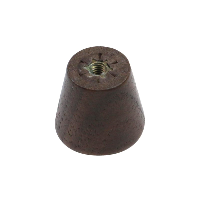 Savagrow 6pcs Wood Cabinet Knobs Cone Shape Walnut Wood Drawer