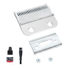 Professional Stagger-Tooth 2-Hole Clipper Blade for The 5 Star Series Wahl Clippers Cordless Magic Clip (includes 1pcs Blade/Screws+1pcs Oil+ 1pcs Brush)