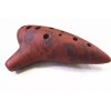no label New Wood Grain(2) 12 Holes Ocarina Flute +