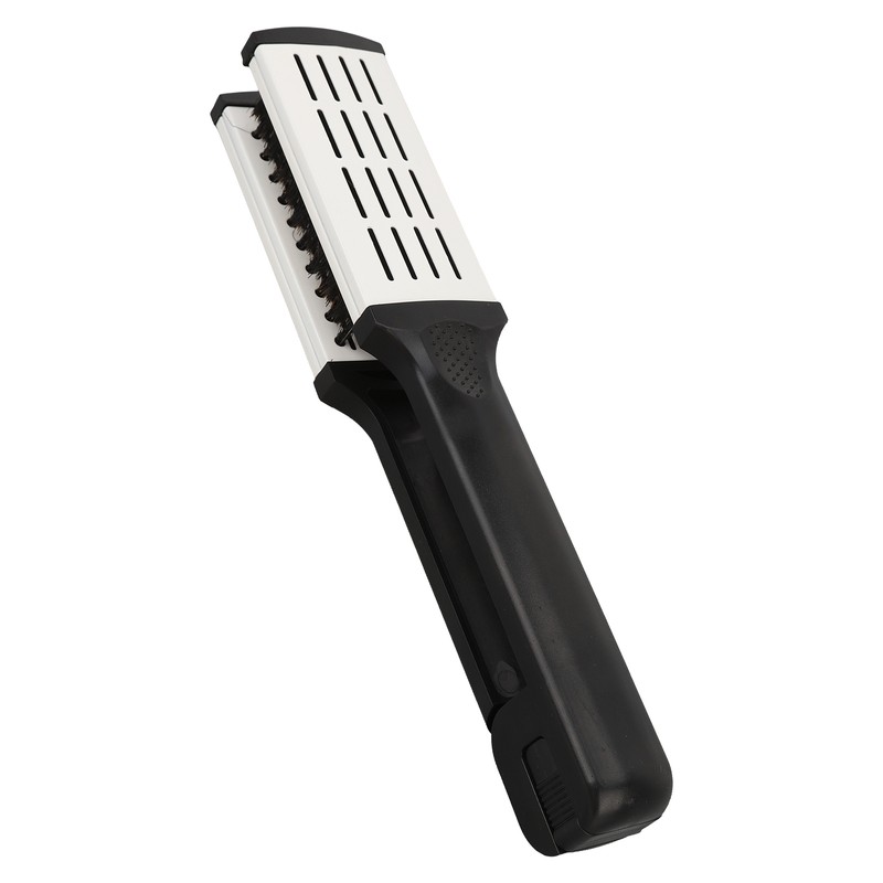 Hair Straightening Double Brush Comb Soft Bristles Prevent Static Heat