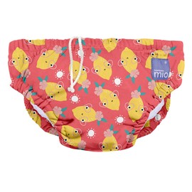 Bambino Mio Revolutionary Reusable Swim Nappy for Babies and Toddlers, Boys and Girls, Fidgety Lemon, S, <6 Months