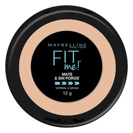 Maybelline Base de Maquillaje en Polvo Fit Me, 130 Buff Beige, 12 gr, matifica y controla brillo por 16h, minimiza la apariencia de poros, iguala el tono y la textura de la piel