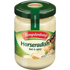 Hengstenberg Horseradish Hot & Spicy, 5.1-Ounce Jars (Pack of 12)