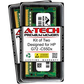 A-Tech 8GB (2 x 4GB) RAM for HP G72 -C55DX | DDR3 1066MHz SODIMM PC3-8500 204-Pin Non-ECC Memory Upgrade Kit