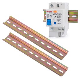 DIN Rail, Mounting Rail, for Distribution Cabinet, Control Cabinet, Installation Metal, DIN Rail Mounting, 20 cm Long, 35 mm Wide, Iron DIN Rail for Distribution Cabinet, Control Cabinet Installation