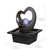 Ferrisland Tabletop Rock - Stacked Waterfall Fountain with LED -