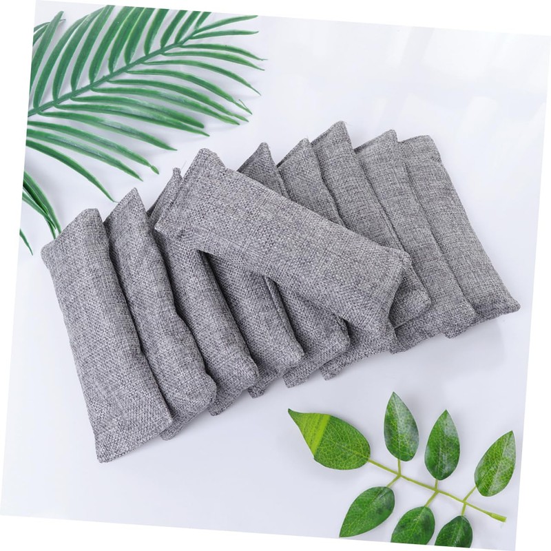 Mobestech 10 Pack 100g Bamboo Charcoal Odor Absorber Set Grey