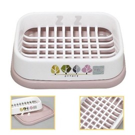 Open square soap stand (approx. 10x14xH4cm) Separable 3ea