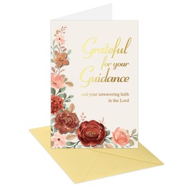 DISJOURNEY Pastor Appreciation Cards - Pastor Appreciation Gifts for Minister Church Rustic Uncaged Religious Thank You Cards with Envelope