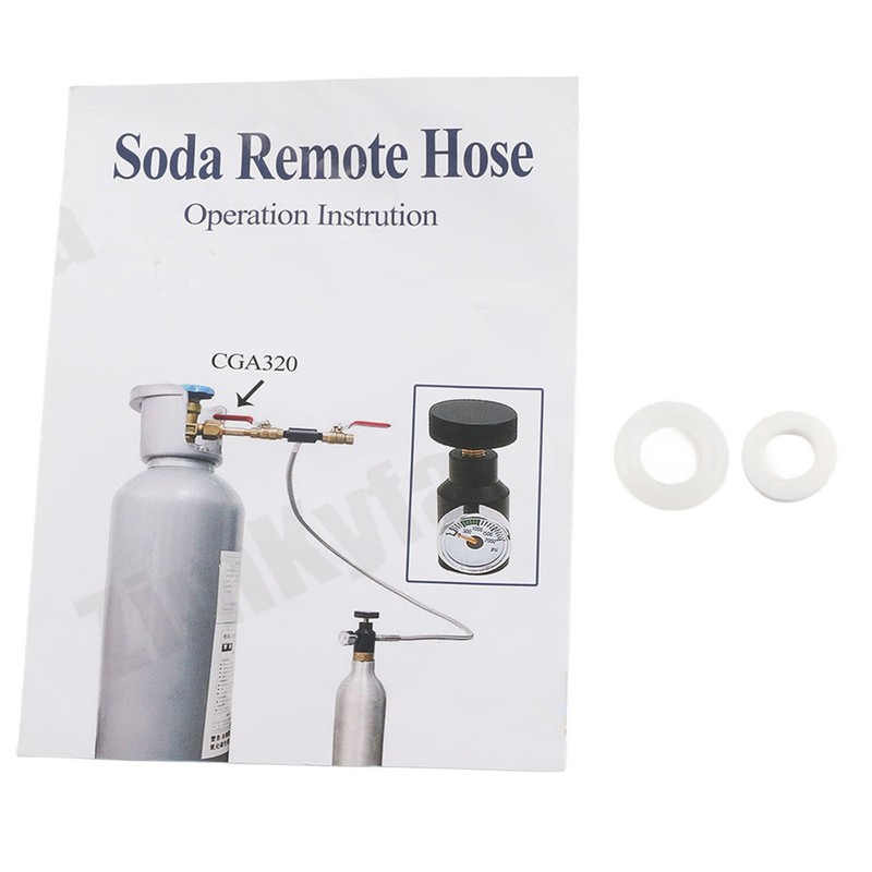 CGA-320 CO2 Cylinder Refill Adapter with Hose For Filling Soda