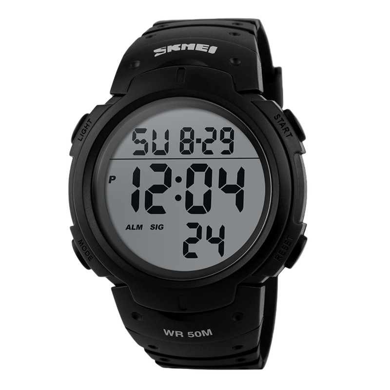 Men Digital Watch Stopwatch Alarm Luminous Watch