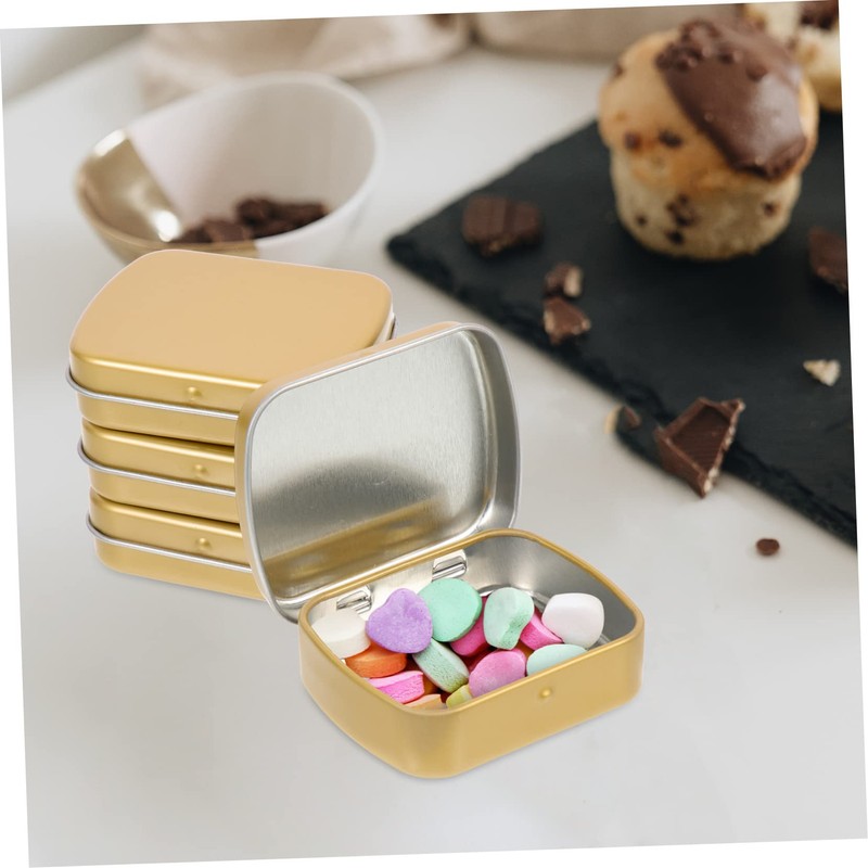 STOBOK 10pcs Tin Box Iron Containers for Organizing Small Items