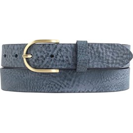 BELTINGER Women's Belt Made of Soft Full Cowhide Leather Vintage Look 3 cm Leather Belt for Women 30 mm Narrow Belt Used Look with Gold Belt Buckle, Navy, gold