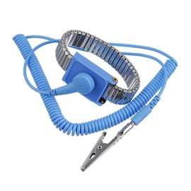 BOJACK Reusable Corded Anti Static Wrist Strap, Fast-Carrying Alligator Clip for dissipating Electricity, grounding Solution for Sensitive Electronic Equipment