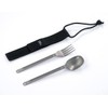 WOLF GRIZZLY Titanium Cutlery, Lightweight Fork and Spoon, Cutlery Set