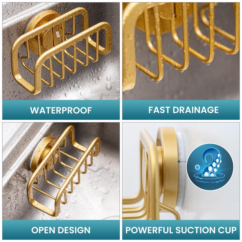 TAILI Sponge Holder with Strong Sucion Cup,Sponge Holder for Kitchen