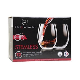 Chef & Sommelier 12 Stemless All-Purpose Wine Tumblers