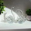 JATYFING 2pcs Crystal Swan Home Decor Crystal Figurines Anniversary,Birthday for