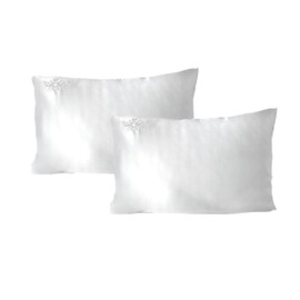 QUEEN BEE SILK - 2 Pack Silk Pillowcase for Hair and Skin - 22 Momme Mulberry Silk - Charmeuse Weave - Envelope Closure - King Size - White