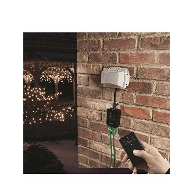 Prime Outdoor Timer PRIME 2-Outlet Plug-In Countdown Lighting Wireless Smart