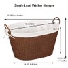 Household Essentials Paper Rope Woven Oval Laundry Basket, Brown