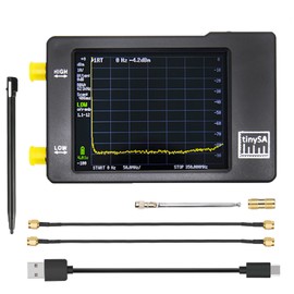 Dearsee TinySA Spectrum Analyzer Handheld 100kHz to 960MHz Portable 2.8" Touch Screen Frequency Analyzer MF/HF/VHF UHF Input Signal Generator