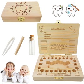 Shengruili Wooden tooth box, milk teeth box, made of wood