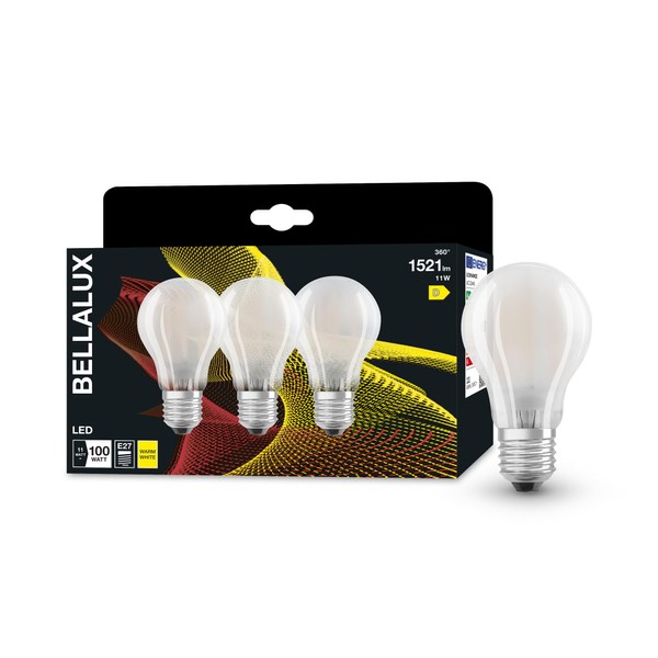 Bellalux LED Bulb for E27 Socket, Matte Glass, Warm White