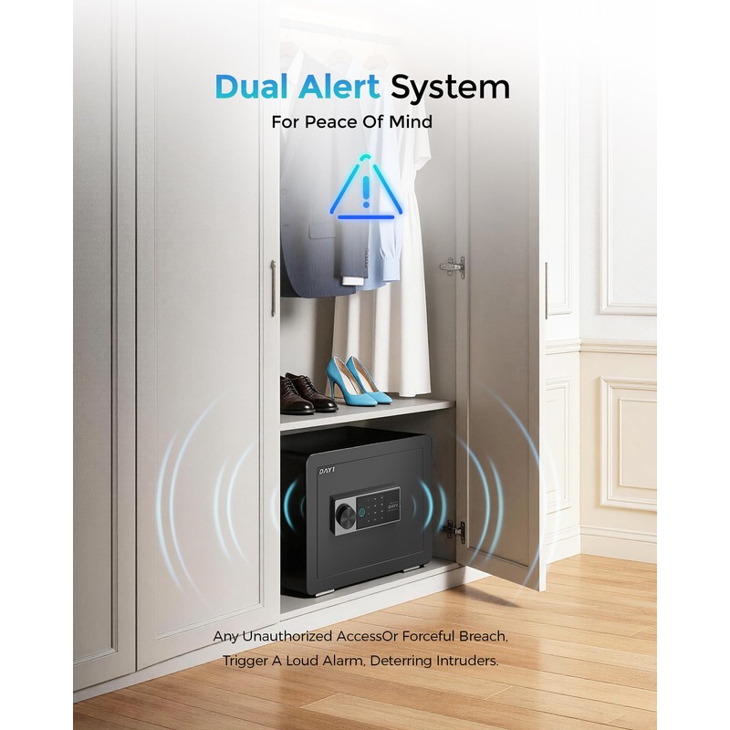 DAYI Biometric Fingerprint Safe Box, 0.8 Cubic Feet Home Safes
