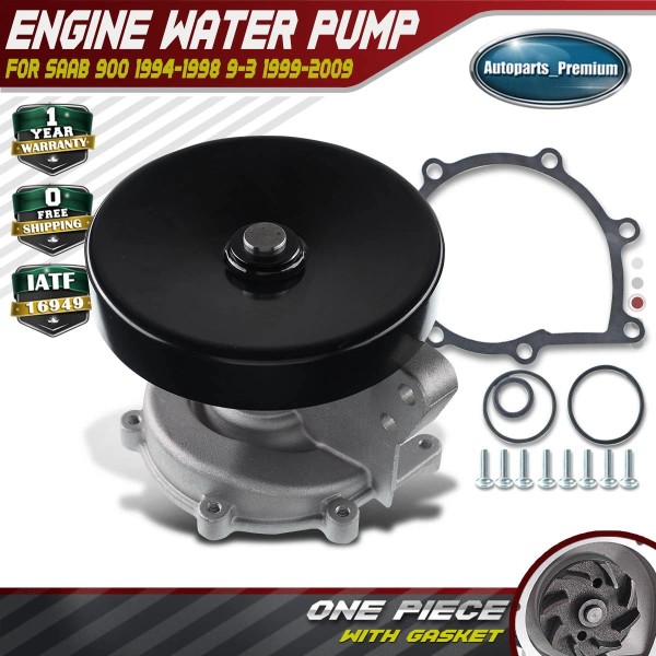 Unbranded Engine Water Pump for Saab 9-5 1999-2009 900 Series