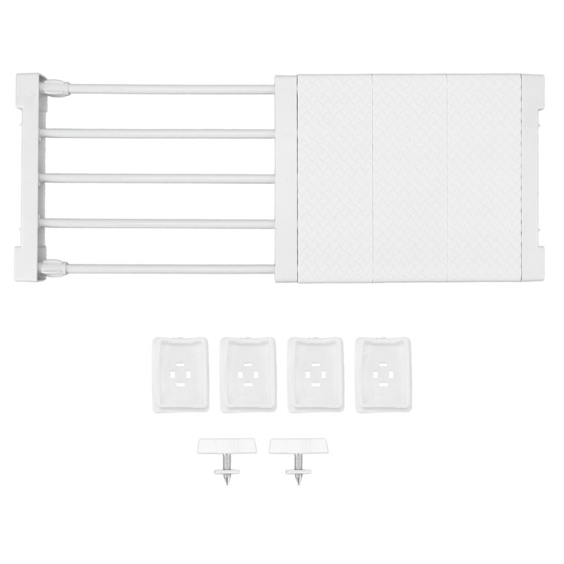 Tension Shelf Adjustable Closet Divider 24cm Width Storage Rack for